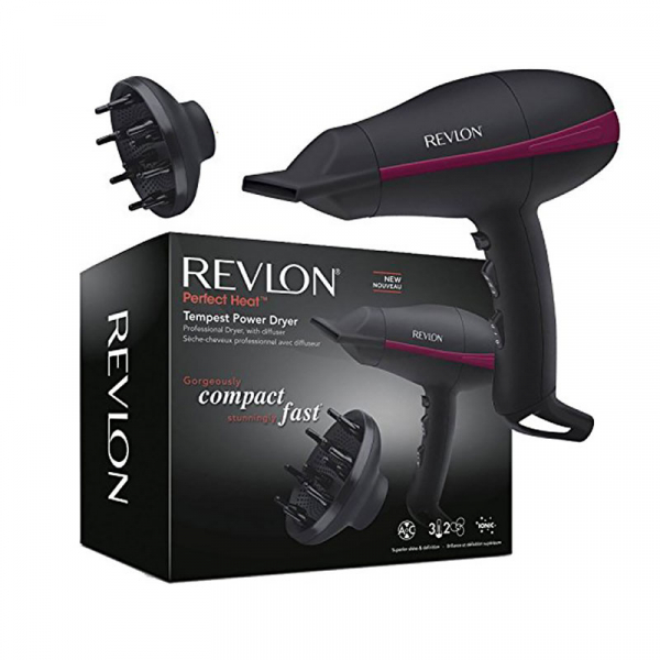 Uscator de par REVLON Perfect Heat Tempest Power Dryer RVDR5821,  2 viteze, 3 trepte de temperatura [2]