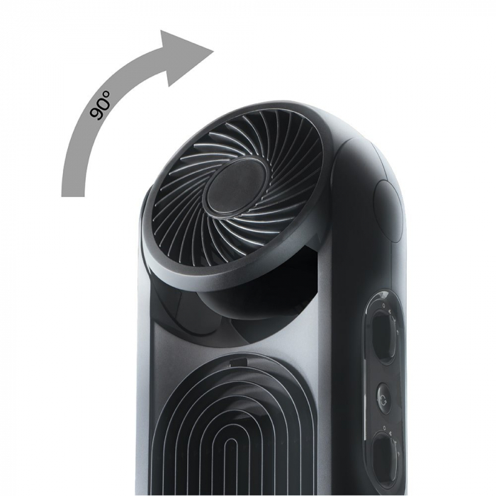 Ventilator dual cu functie circulare aer Honeywell HYF500E4, 2 ventilatoare incorporate a cate 3 viteze fiecare, 80 cm, Negru [4]