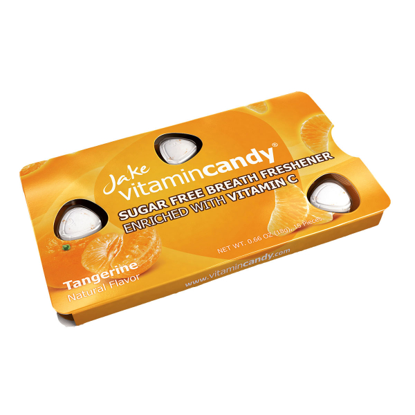 Drajeuri fara zahar VitaminCandy cu Vitamina C si gust de mandarine, 18 g [2]