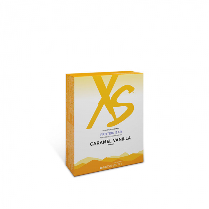 Amway XS Protein Bars - Gust de caramel si vanilie, 720 g,  12 batoane x 60 g [1]