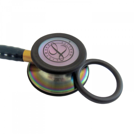 Stetoscop 3M Littmann Classic III 5870, utilizare adulti si copii, Negru/Curcubeu [3]