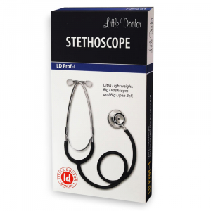Stetoscop Little Doctor LD Prof I, stetoscop metalic utilizabil pe ambele parti, diafragma mare, Negru/Inox [3]