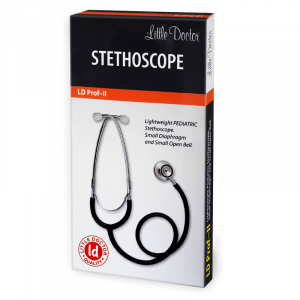 Stetoscop Little Doctor LD Prof II, stetoscop metalic utilizabil pe ambele parti, diafragma mica, Negru/Inox [3]