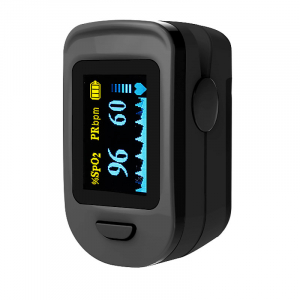 Pulsoximetru RedLine FS20C, negru, indica nivelul de saturatie a oxigenului, masoara rata pulsului [0]