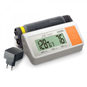 Tensiometru electronic de brat Little Doctor LD 23A, alimentator inclus, Afisaj LCD, Algoritm Fuzzy, Un singur buton de operare, Validat BHS, Alb [0]