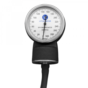 Tensiometru mecanic Little Doctor LD 70, profesional, manometru din metal, dimensiune manseta 25 – 36 cm, inel de fixare metalic, fara stetoscop, Negru/Gri [2]