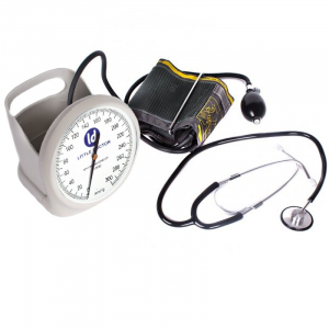 Tensiometru mecanic Little Doctor LD 100, stetoscop inclus, Suport de birou, Spatiu de depozitare manseta, Diametru manometru 11 cm, Alb [3]
