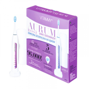 Periute de dinti electrice - Periuta de dinti electrica VITAMMY Aurum Rose, 96000 vibratii/min, 5 moduri de periaj