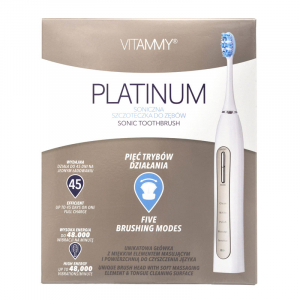 Periuta de dinti electrica VITAMMY Platinum, 48000 vibratii/min, 5 moduri de periaj, 2 capete incluse [3]