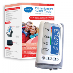 Tensiometru electronic de brat Sanity Smart Cardio, 120 memorii, Display LCD, sistolic - diastolic, Alb [1]