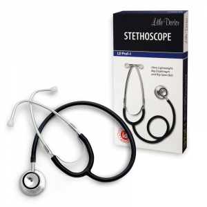 Stetoscop Little Doctor LD Prof I, stetoscop metalic utilizabil pe ambele parti, diafragma mare, Negru/Inox [0]