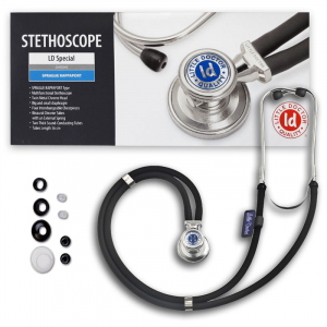 Stetoscop Little Doctor LD Special, 2 tuburi, lungime tub 56cm, Negru/Inox [2]