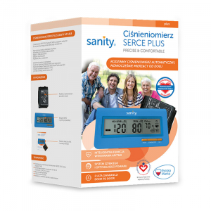 Tensiometru electronic de brat Sanity Serce Plus, 60 seturi de memorie, tehnologie FDS, Albastru [2]