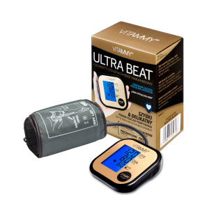 Tensiometru electronic de brat VITAMMY Ultra Beat, manseta 22-42 cm, Negru/Auriu [1]