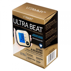 Tensiometru electronic de brat VITAMMY Ultra Beat, manseta 22-42 cm, Negru/Auriu [4]