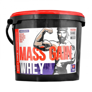 Suplimente nutritive - Supliment gainer de proteine Megabol Whey Mass Gain 3000 g, proteine din zer si din germeni de grau, vitamine si acid glutamic