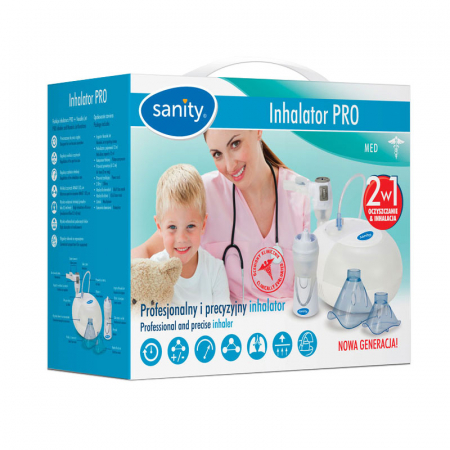 Aparat aerosoli profesional Sanity Pro Inhaler, nebulizator cu compresor si irigator Nosalek Jet, 2 in 1 [3]