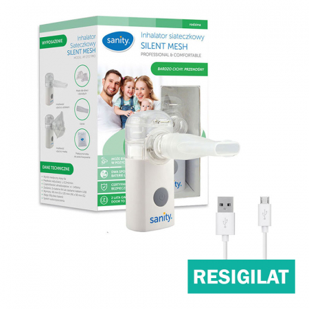Aparat aerosoli cu tehnologie mesh Sanity Silent Mesh AP 2717 PRO, dimensiuni reduse, cablu USB, resigilat [0]
