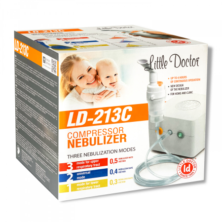 Aparat aerosoli Little Doctor LD-213C, nebulizator cu compresor, 3 moduri de nebulizare, masca pediatrica si masca adulti, Alb [4]