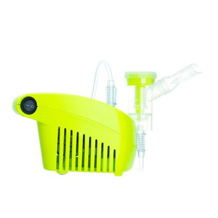 Aparat aerosoli Novama Familino by Flaem, nebulizator cu compresor, 2 moduri de nebulizare, dimensiuni particule reglabile, masca copii si adulti, fara ftalati si BPA, pentru uz casnic si profesional, Verde [3]