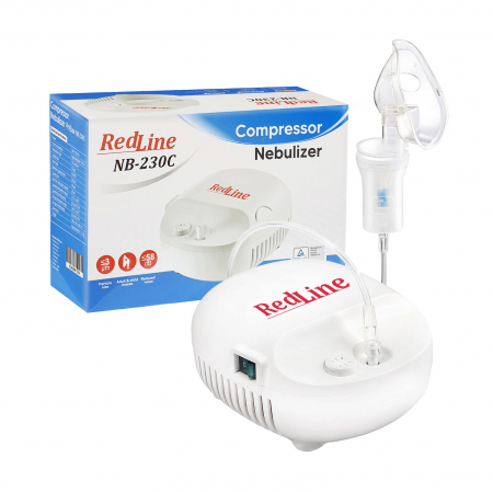 Aparat aerosoli RedLine NB-230C, masca copii si adulti, particule 3 microni, nebulizator inhalator cu compresor [9]