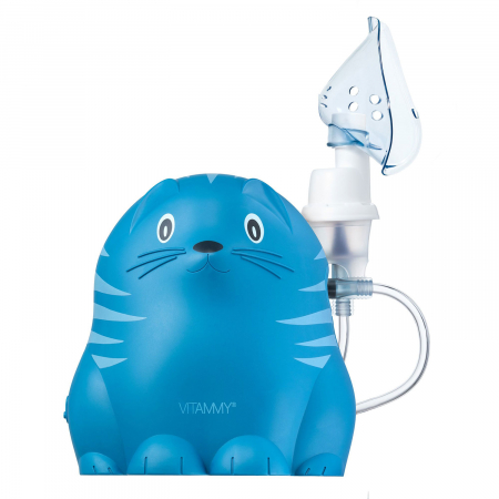 Aparat aerosoli Vitammy Gattino A1503, nebulizator cu compresor, set complet de accesorii, Albastru [3]