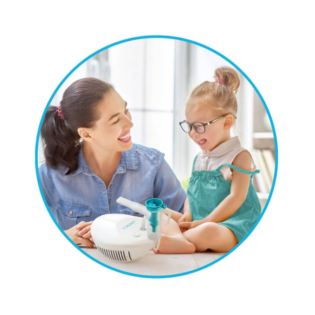 Aparat de aerosoli Vitammy eNEB, nebulizator cu compresor, 3 moduri de nebulizare, 3 masti, piesa bucala, furtun de 1.6 m, 5 filtre aer, oprire automata [8]