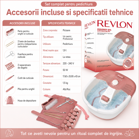 Aparat de hidromasaj pentru picioare REVLON Foot Spa plus set pentru pedichiura [3]