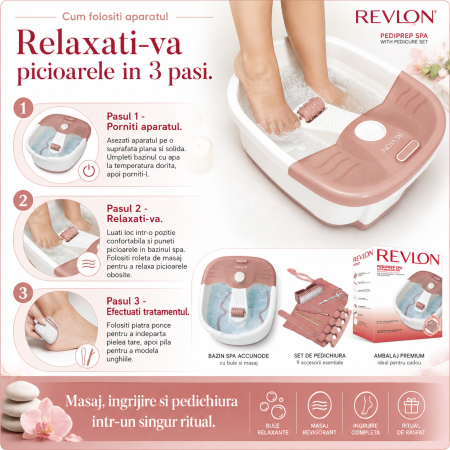 Aparat de hidromasaj pentru picioare REVLON Foot Spa plus set pentru pedichiura [2]
