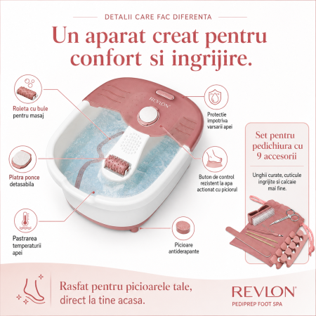 Aparat de hidromasaj pentru picioare REVLON Foot Spa plus set pentru pedichiura [1]