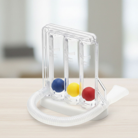 Aparat exercitii respiratorii Vitalmed Triflo, pentru antrenarea eficienta a plamanilor si sustinerea respiratiei, trei camere, materiale sigure si durabile [1]