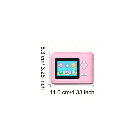 Aparat foto instant pentru copii RedLine S7 Pink, foto si video 1080P, printare instant alb-negru, ecran 2.4 inch, zoom 2X-6X, filtre si rame, jocuri integrate, card SD, cablu type-C, portabil, Roz [2]