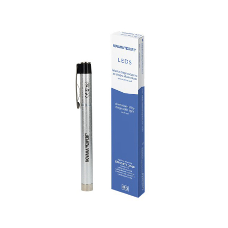 Consumabile medicale - Aparat pentru diagnosticare vizuala Novama Expert LED 5, lumina alba, pana la 10.000 de ore de utilizare, alimentare cu 2 baterii, etui inclus