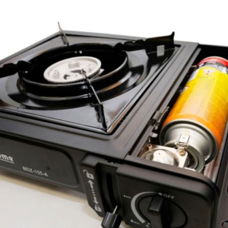 Aragaz portabil pe gaz, aprindere piezoelectrica, pentru camping, drumetii si calatorii, 1 arzator diametru 8.5 cm,  38 x 38 cm [3]