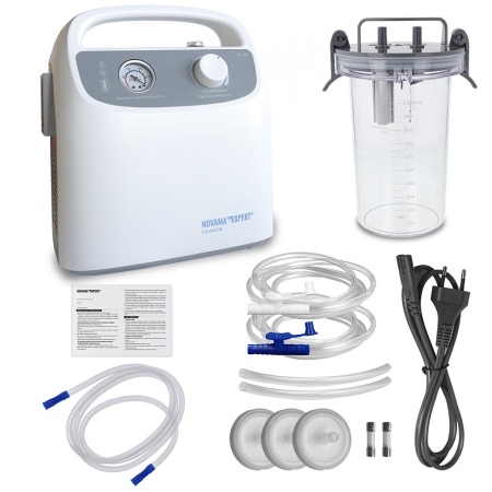 Aspirator electric portabil Novama Expert ESUXMOB, pentru indepartarea secretiilor din caile respiratorii si cavitati, cu acumulator incorporat, vacuum 85 kPa, recipient 1000 ml, pompa fara ulei [5]