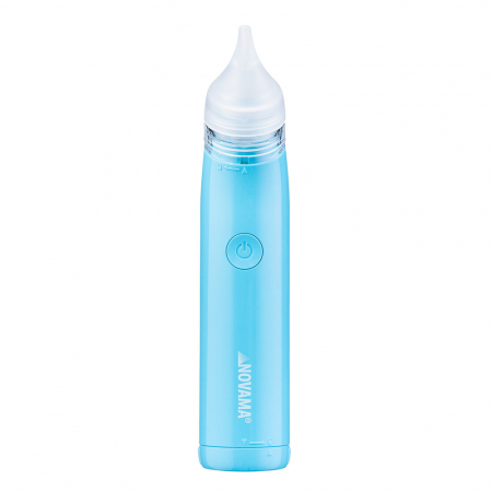 Aspirator nazal electric Novama Pingo Spark, pentru copii 0-12 ani, 2 varfuri silicon, iluminare LED, cu baterii, Albastru [3]