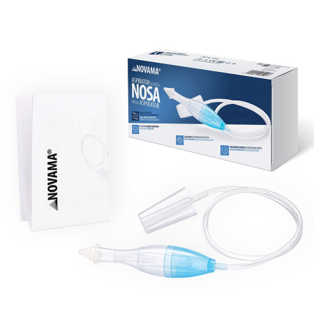 Aspirator nazal Novama Nosa, cu conectare la aspiratorul de uz casnic, varf moale, pentru copii din prima zi de viata, periuta din nylon pentru curatare [3]