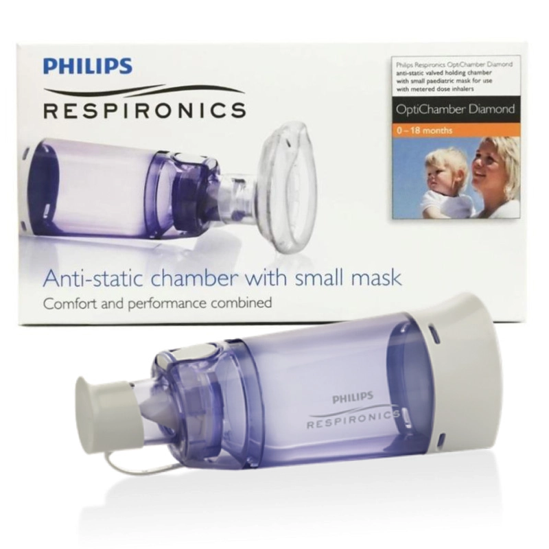 Camera de inhalare Optichamber Diamond, Philips Respironics, cu masca 0-18 luni, produs nou, ambalaj carton deteriorat [4]