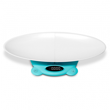 Cantar electronic Vitammy Babycinno, 4 in 1, pentru nou-nascuti, bebelusi, copii si adulti, tava detasabila, ecran LCD, greutate maxima 120 kg, Turcoaz [3]
