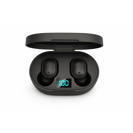 Electrocasnice & climatizare - Casti wireless E6S Black, Bluetooth 5.0, pana la 10m, microfon, timp incarcare 1 ora, autonomie 3-4 ore, rezitenta la apa IPX4, Negru