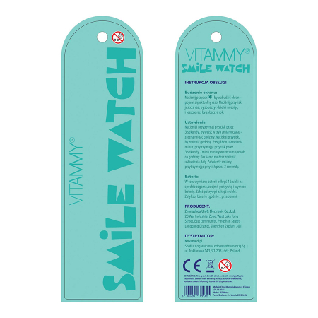 Ceas pentru copii Vitammy Smile, din silicon, Animatie Iepuras, Turcoaz [3]