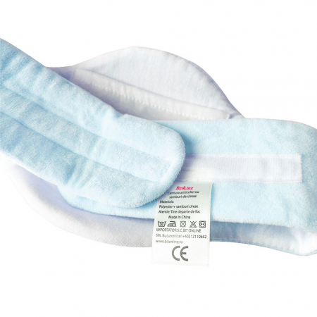 Centura anticolici cu samburi de cirese RedLine Burticel, utilizare versatila cald sau rece, saculet detasabil cu samburi de cirese 100% naturali, Bleu [4]