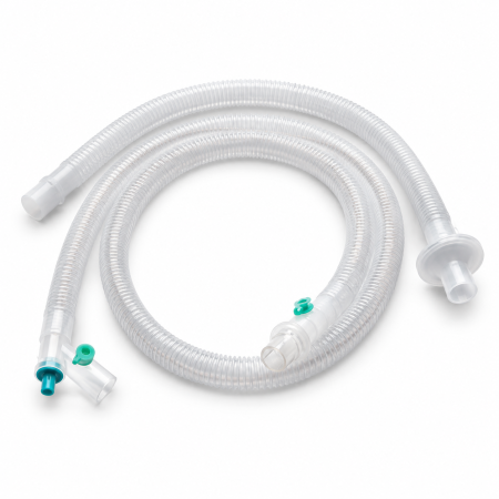 Philips Respironics - Circuit respirator pasiv Philips Respironics pentru Trilogy Evo, 22 mm, cu fir incalzitor, port expirator rotativ, 10 bucati