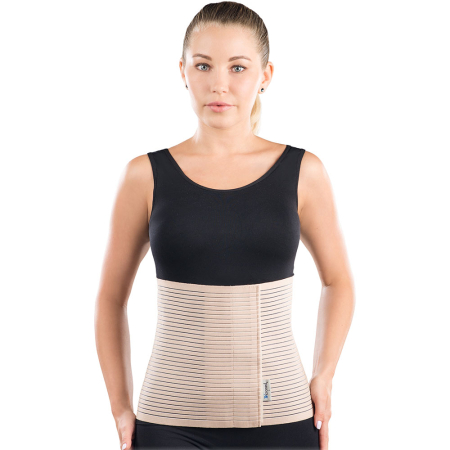 Suporturi ortopedice si orteze - Corset abdominal VitalMed, pentru sustinerea zonei toracale si abdominale, din material tesut de tip elastic, inchidere cu scai, circumferinta intre 75 si 95 cm