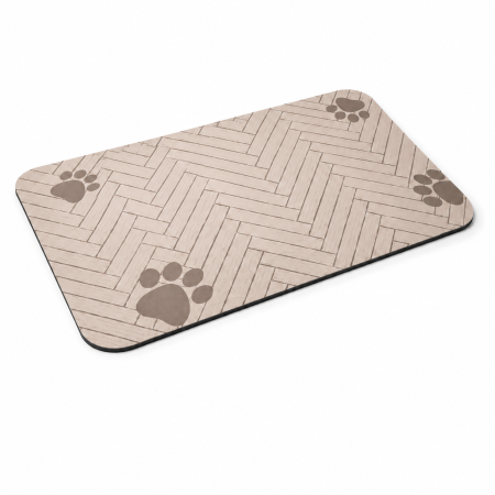 Electrocasnice mici si accesorii - Covoras antiderapant pentru animale, pentru boluri de apa si hrana, 30 x 40 cm, Maro