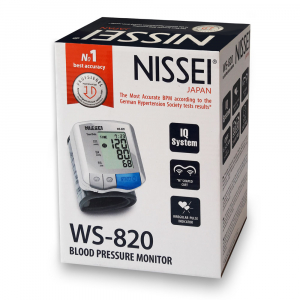 Tensiometru electronic de incheietura Nissei WS-820, afisaj LCD,  memorare 2 x 30 de valori, alb/gri [2]
