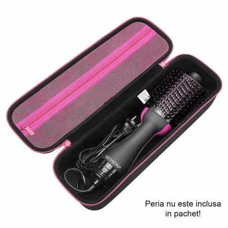 Geanta transport RedLine Case One, pentru periile electrice Revlon One-Step si alte aparate de coafat, cu fermoar si detalii din plasa, maner din tesatura durabila si cauciuc moale [2]