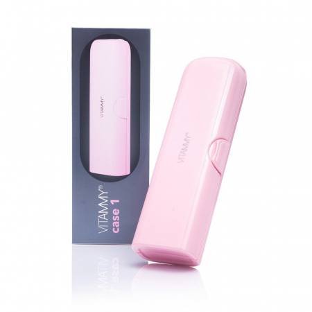 Accesorii si rezerve - Husa de protectie Vitammy Case 1, dedicata periutelor de dinti electrice Vitammy: Aurum, Pearl+, Platinum, Symphony si Smils, Roz