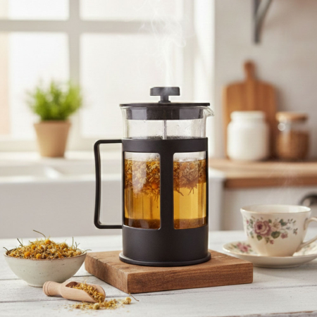 Infuzor ceai si cafea Irit FR-06-014, sticla borosilicata termorezistenta, sita dubla, 0.6 L, 9 x 16.8 cm [12]