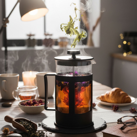 Infuzor ceai si cafea Irit FR-06-014, sticla borosilicata termorezistenta, sita dubla, 0.6 L, 9 x 16.8 cm [11]